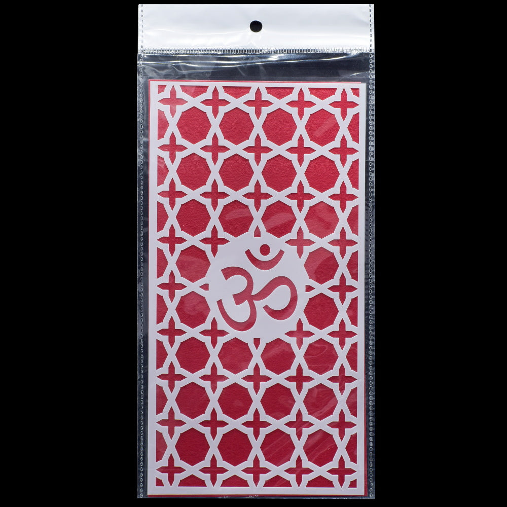 OM Symbol Plastic Stencil 4x8 Inch angle 4