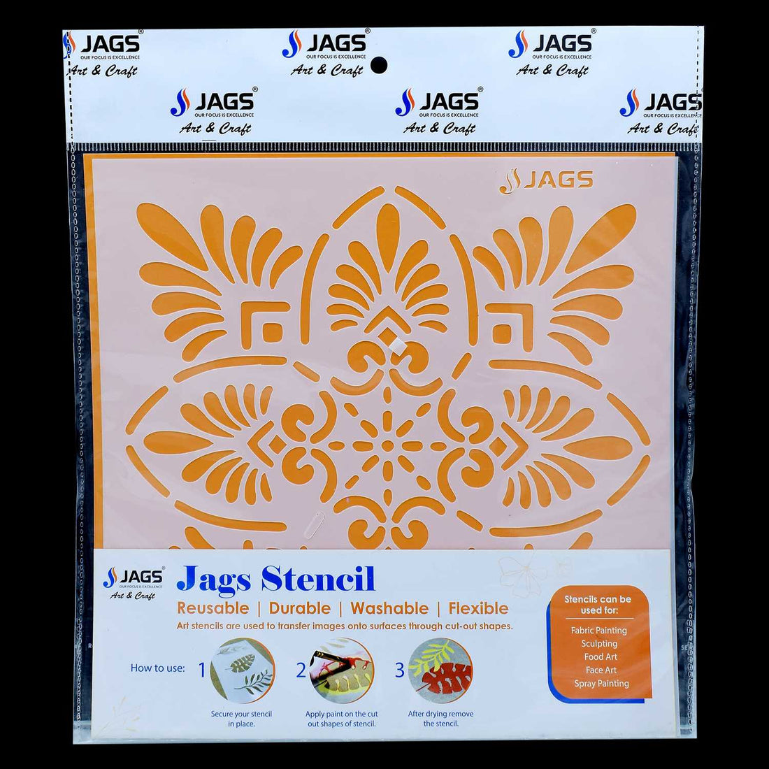 Mandala Pattern Stencil 6x6 Inch Design 1