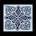 Mandala Pattern Stencil 6x6 Inch Design 4 angle 3
