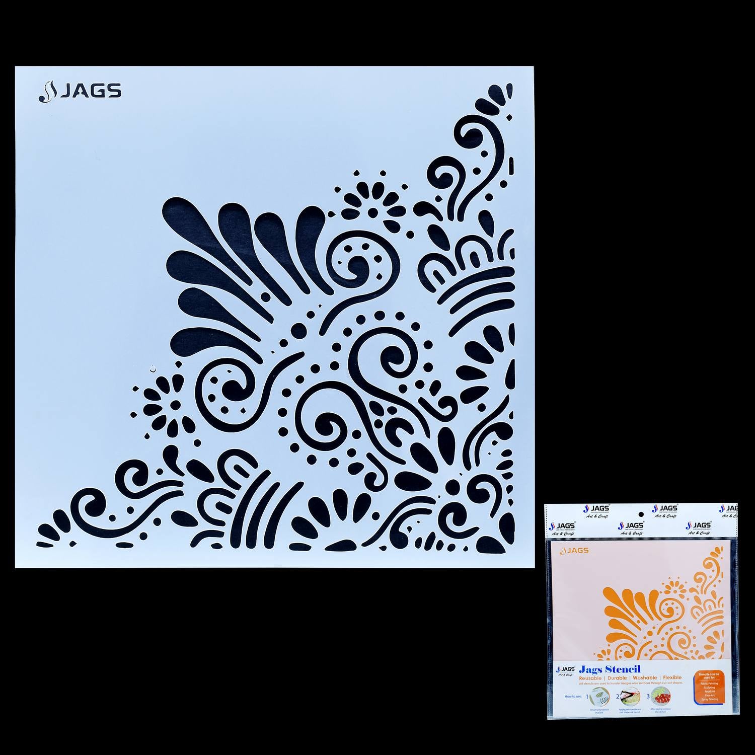 Mandala Pattern Stencil 6x6 Inch Design 5