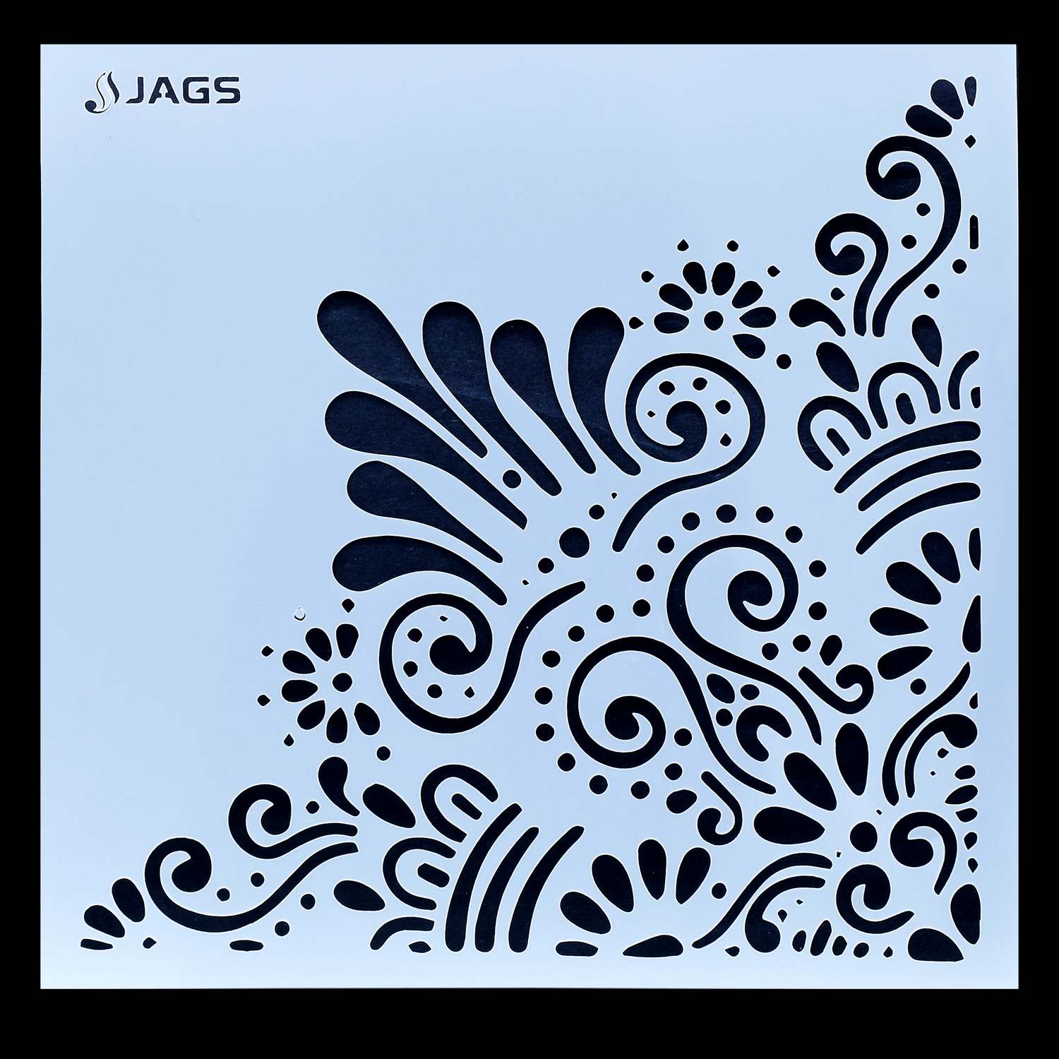 Mandala Pattern Stencil 6x6 Inch Design 5 angle 3