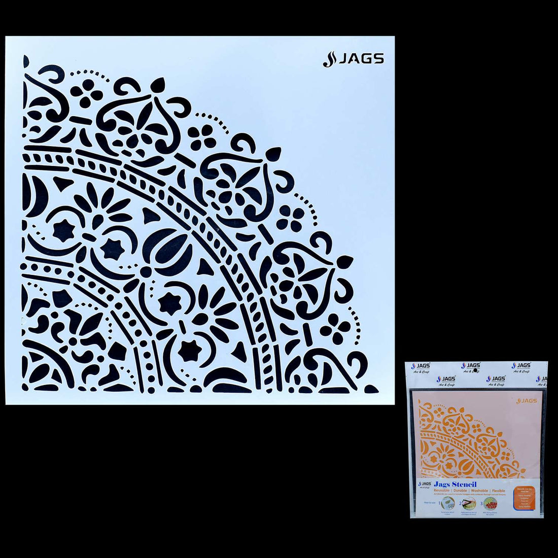 Mandala Design Stencil 8x8 Inch Design 1