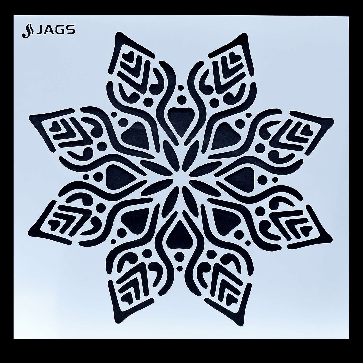 Mandala Design Stencil 8x8 Inch Design 3 angle 3
