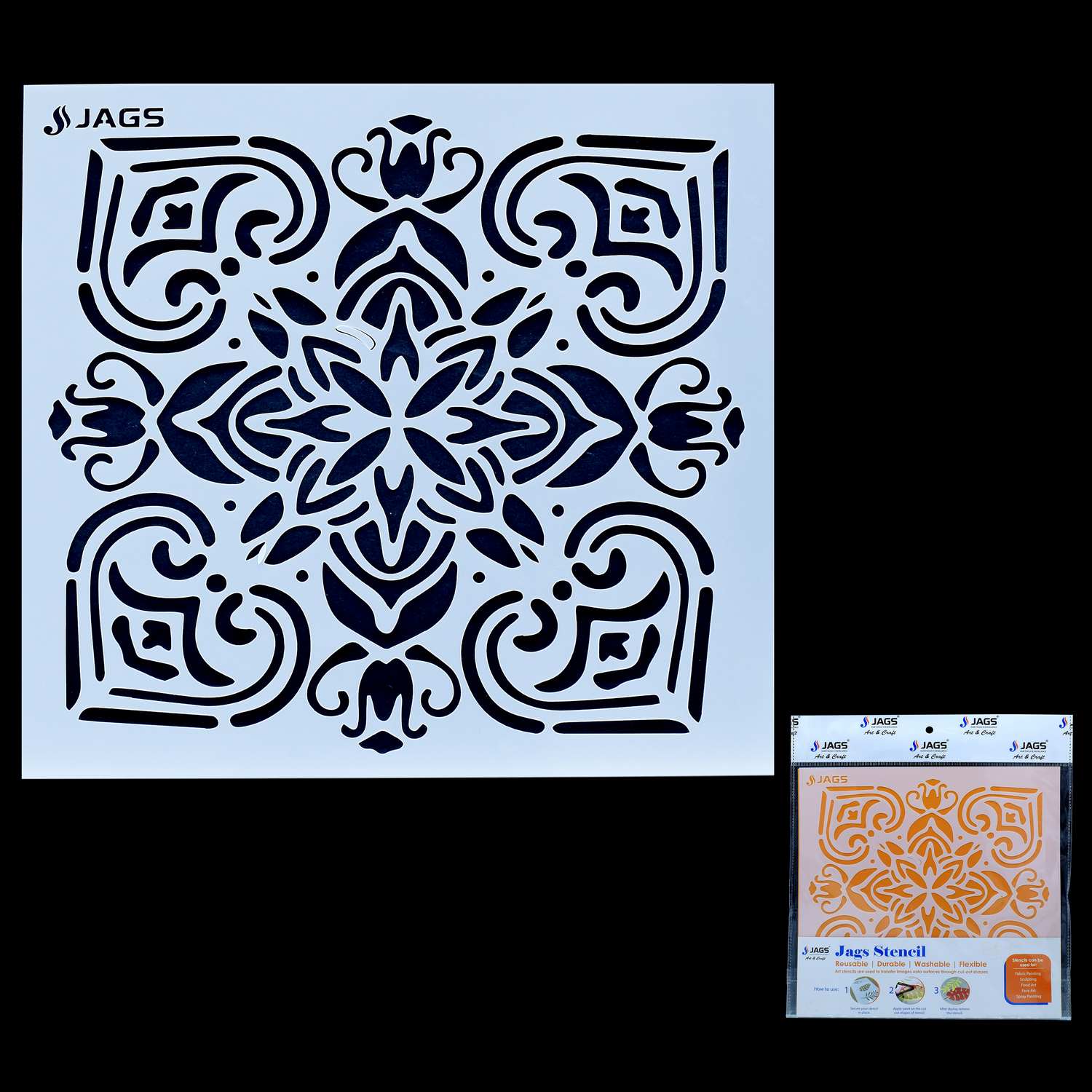 Mandala Design Stencil 8x8 Inch Design 4
