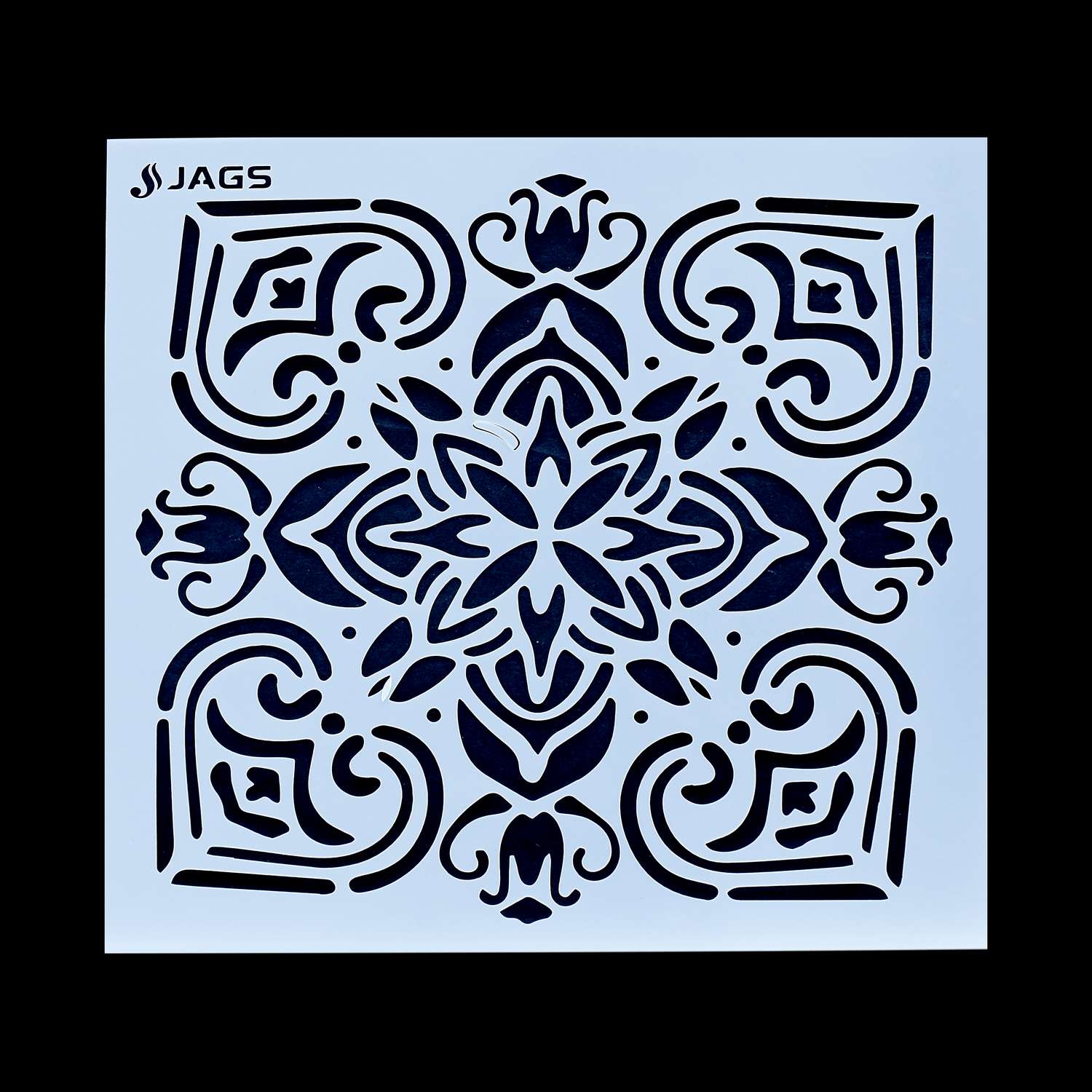 Mandala Design Stencil 8x8 Inch Design 4 angle 3
