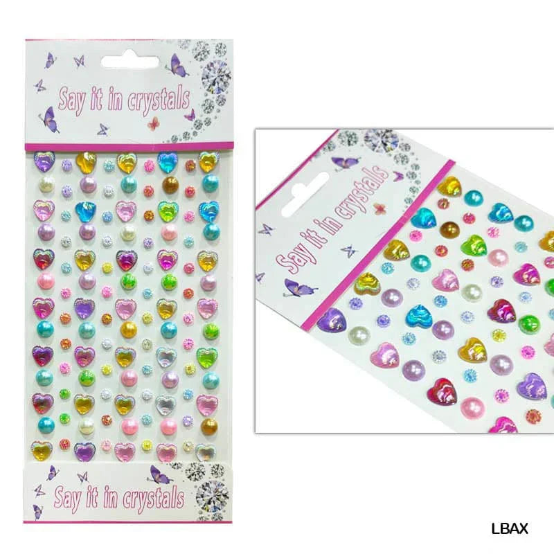 Vibrant Neon Heart Design Sticker Sheet