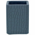 Leather Pen Stand Square Crocodile Greay Tumbler LPSS04