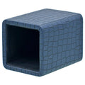 Leather Pen Stand Square Crocodile Blue Tumbler LPSS05
