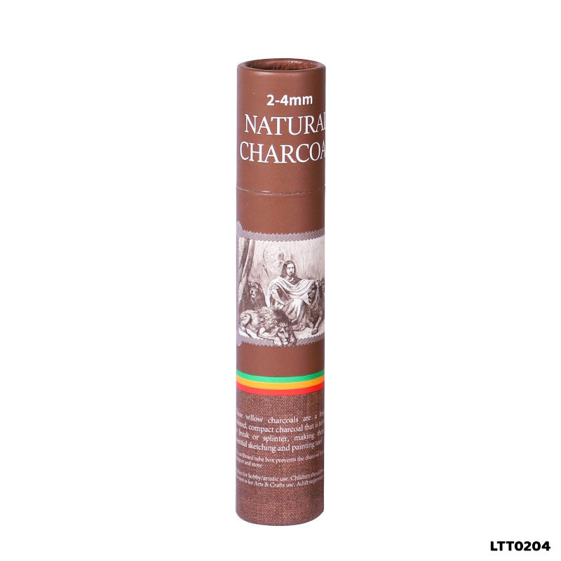 Natural Charcoal Sticks 2-4mm - Pack of 25 for Sketching