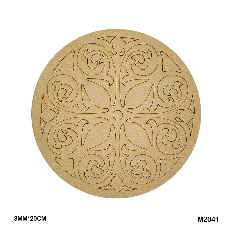 M2041 Mdf Cutout Round Mandala Engrave 3Mm*20Cm