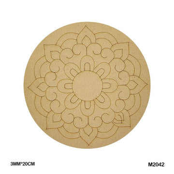 M2042 Mdf Cutout Round Mandala Engrave 3Mm*20Cm