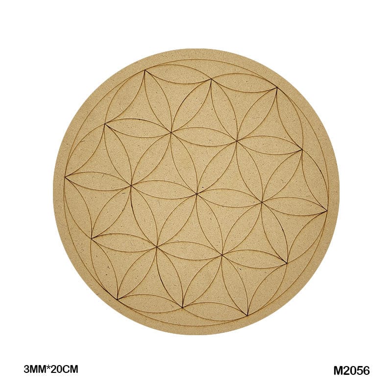 M2056 Mdf Cutout Round Mandala Engrave 3Mm*20Cm