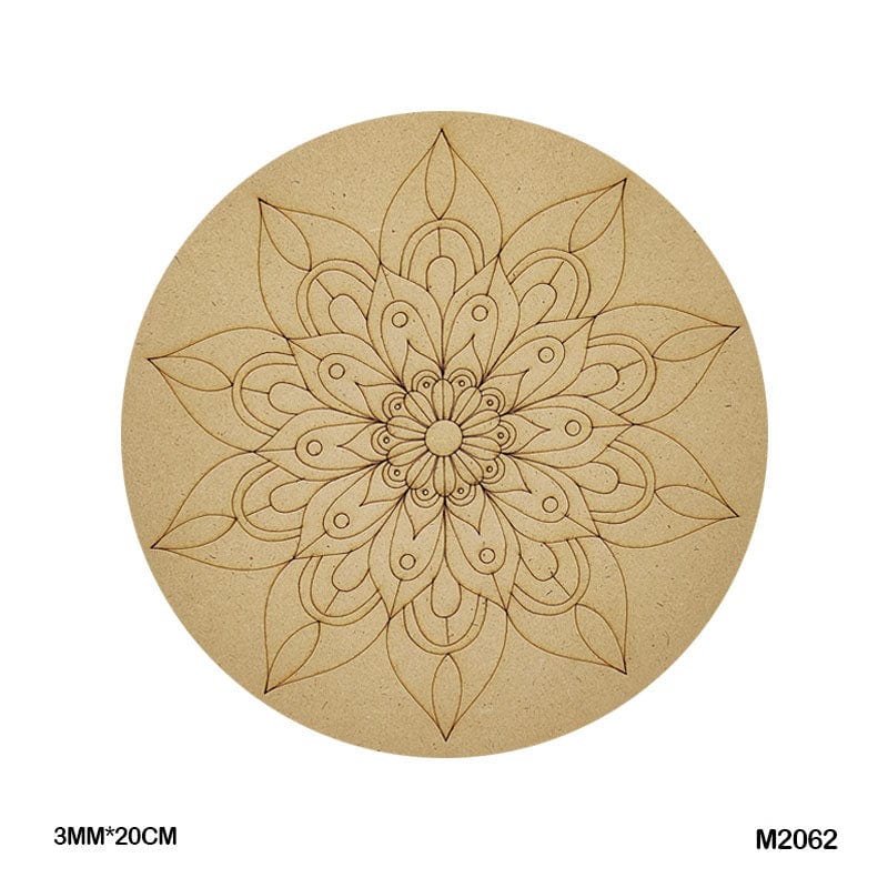 M2062 Mdf Cutout Round Mandala Engrave 3Mm*20Cm