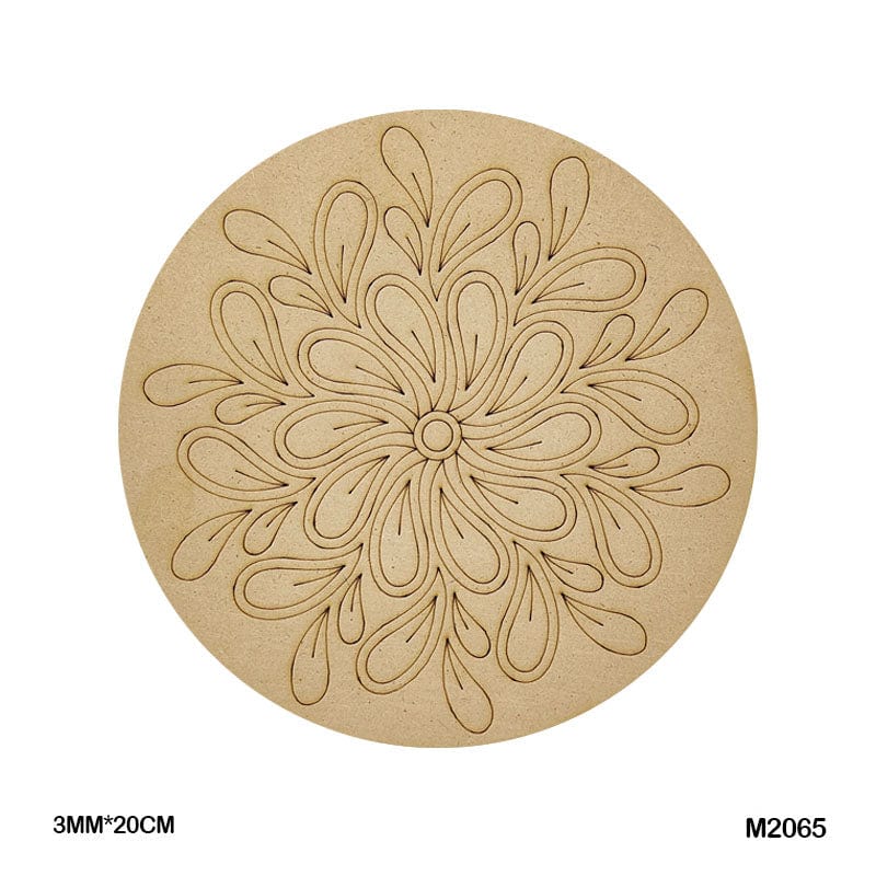 M2065 Mdf Cutout Round Mandala Engrave 3Mm*20Cm