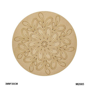 M2065 Mdf Cutout Round Mandala Engrave 3Mm*20Cm