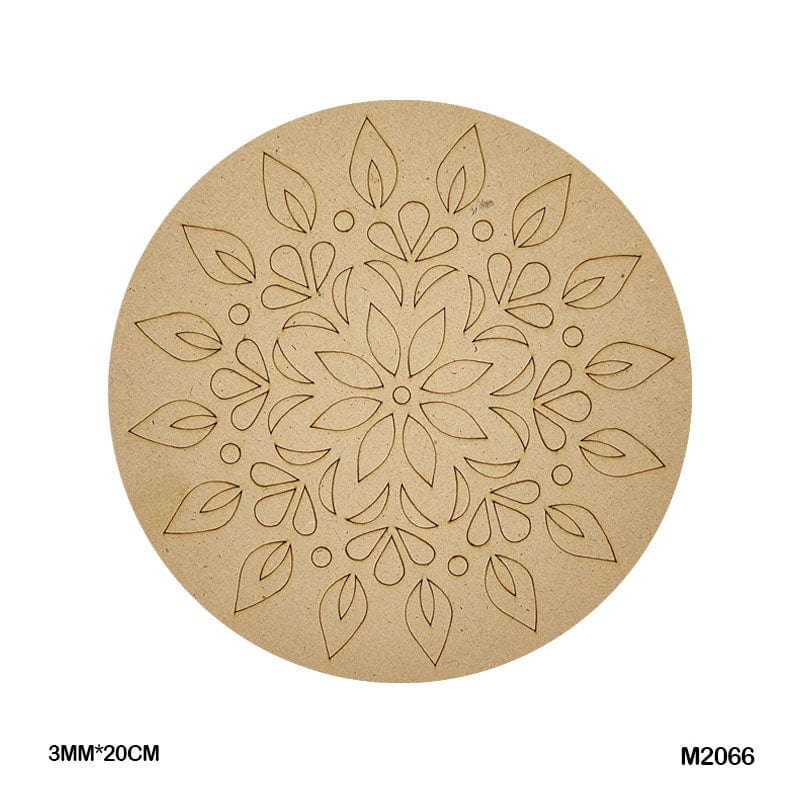 M2066 Mdf Cutout Round Mandala Engrave 3Mm*20Cm