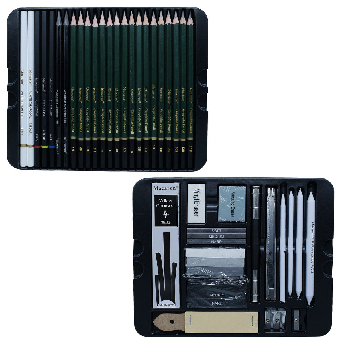 Macaron Sketching Drawing Pencil Set 53 Pcs 2 Book