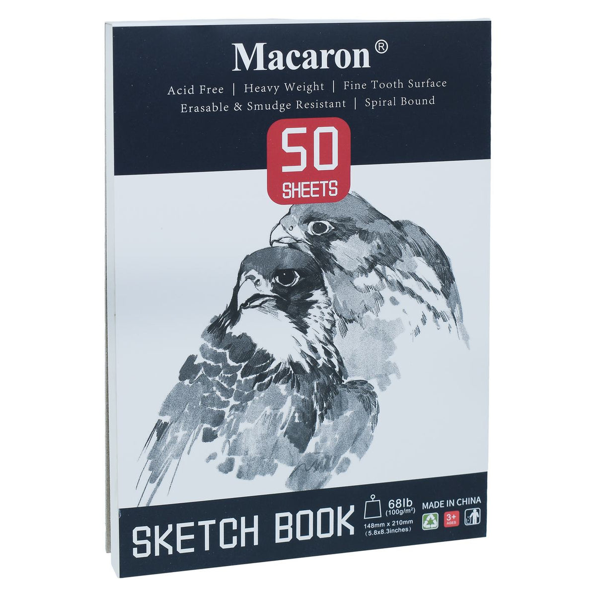 Macaron Sketching Drawing Pencil Set 53 Pcs 2 Book