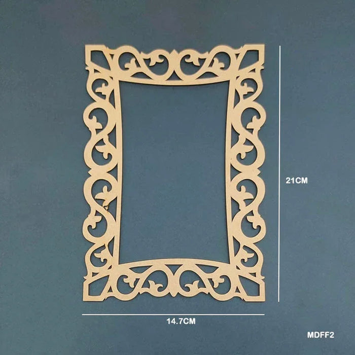 Ornate Rectangle MDF Cutout Frame - Craft & Decor
