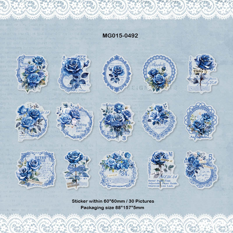 Mg015-0492 Dream Of Flower Sticker Pack 30Pc