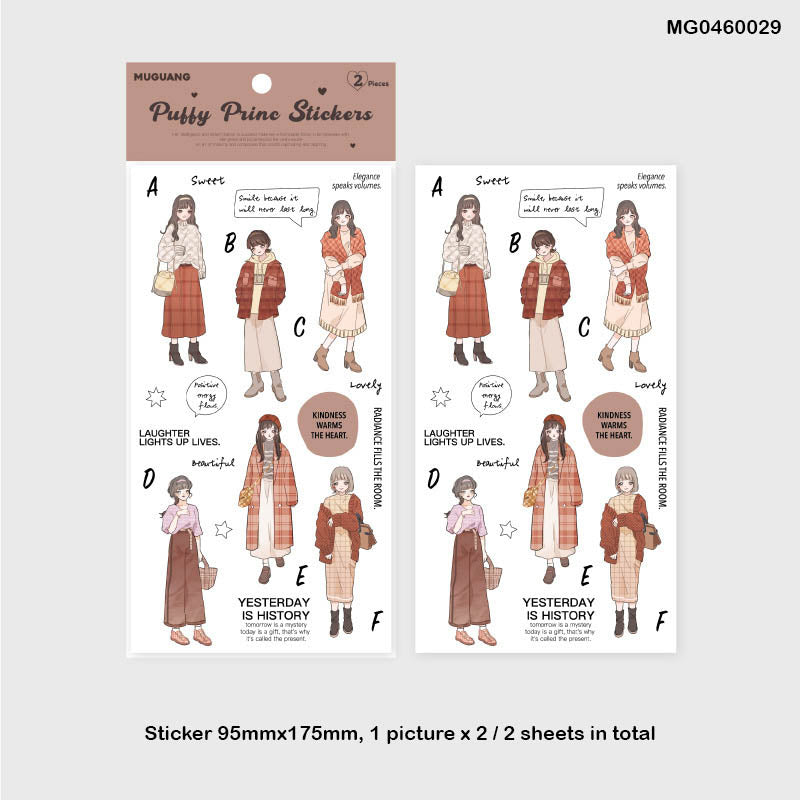 Mg0460029 Retro Characters Handbook Paper Sticker