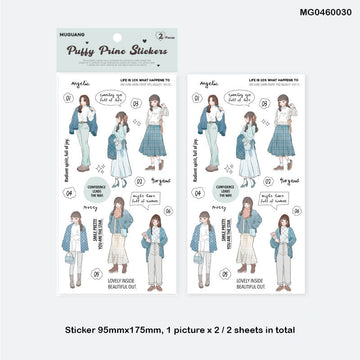 Mg0460030 Retro Characters Handbook Paper Sticker