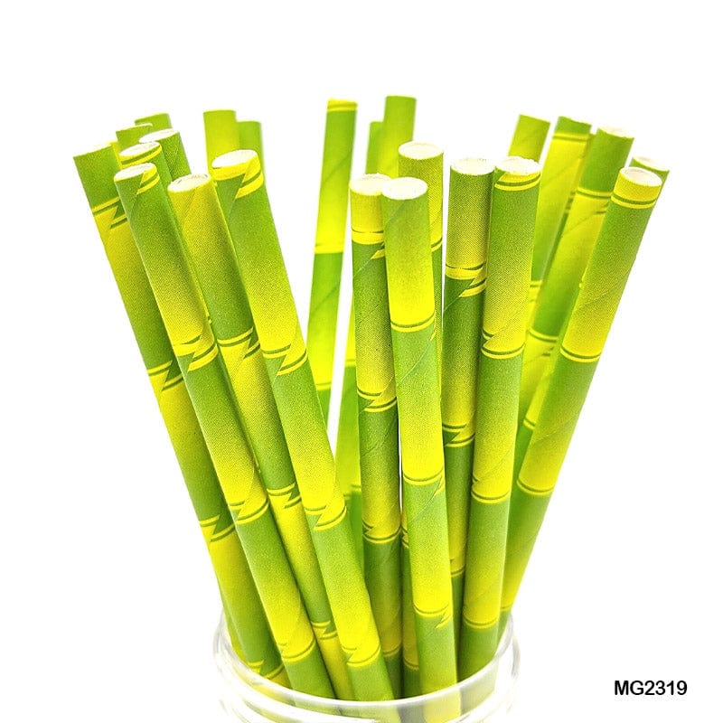 Paper Straw Plain Bamboo 25Pcs (Mg231-9)