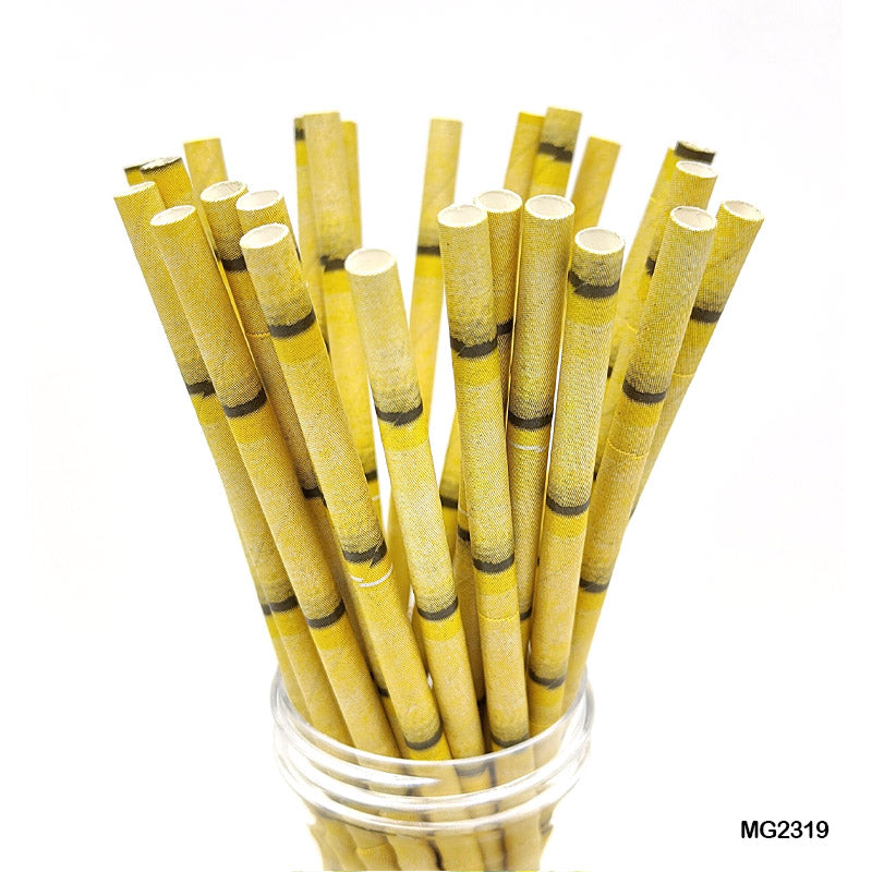 Paper Straw Plain Bamboo 25Pcs (Mg231-9)
