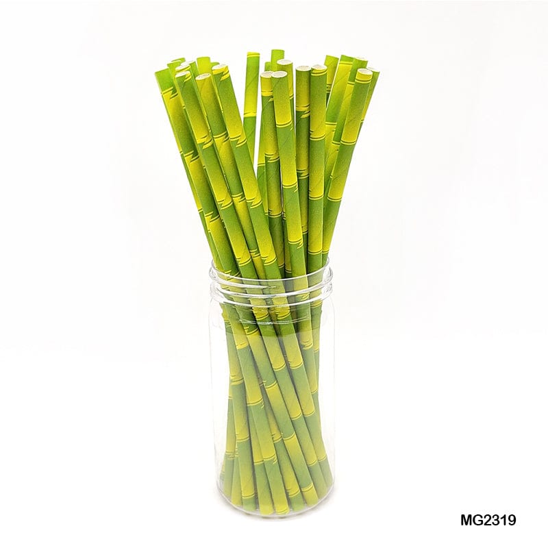 Paper Straw Plain Bamboo 25Pcs (Mg231-9)