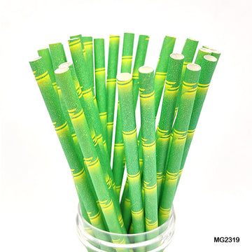 Paper Straw Plain Bamboo 25Pcs (Mg231-9)