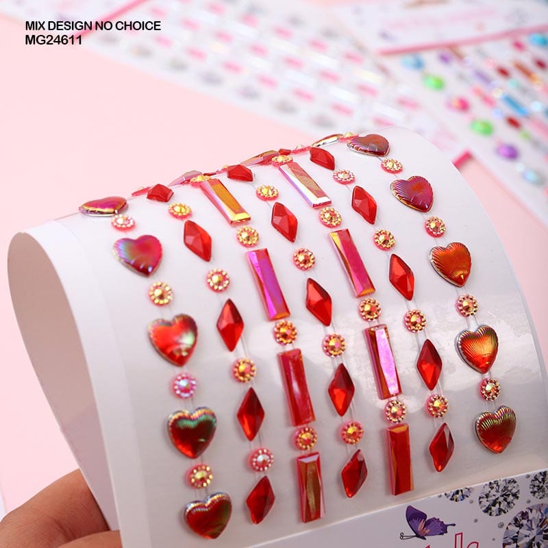 Mg24611 Designed Diamond Sticker Heart