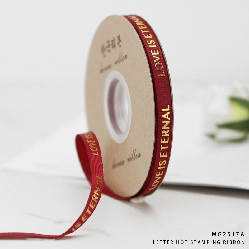Korea Ribbon Love Is Eternal 1cm x 30m (Design 2)