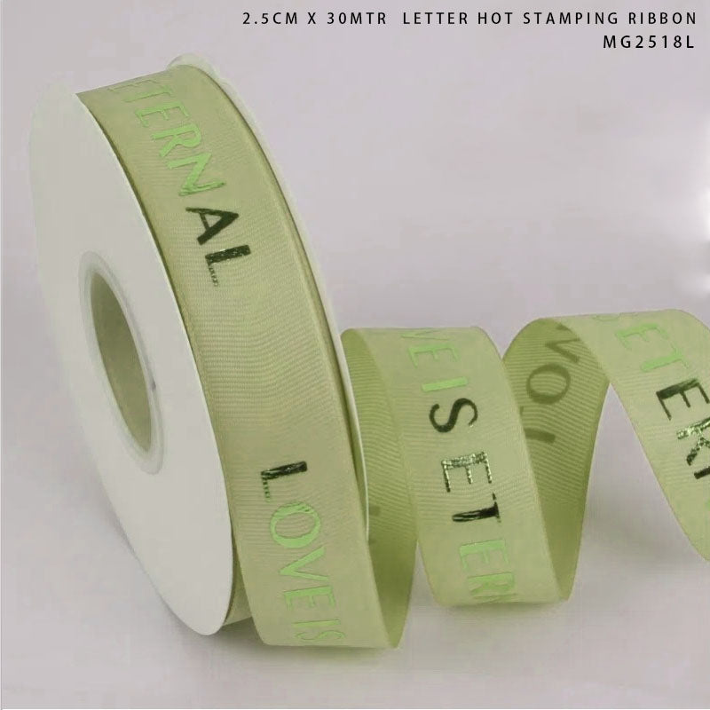Korea Ribbon Love Is Eternal 2.5cm x 30m (Design 5)