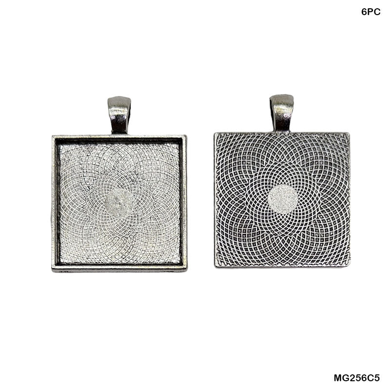 Square Metal Bezels Silver - Pack of 6 for Resin Jewellery
