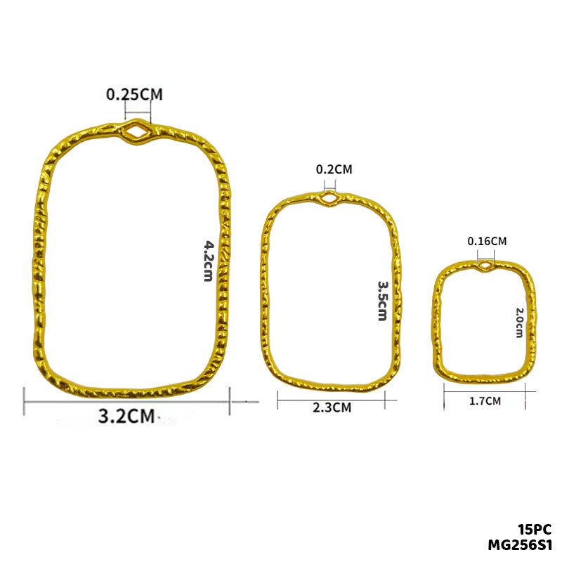 Gold Bezel Pendant Frames - Pack of 15 for Resin Jewellery