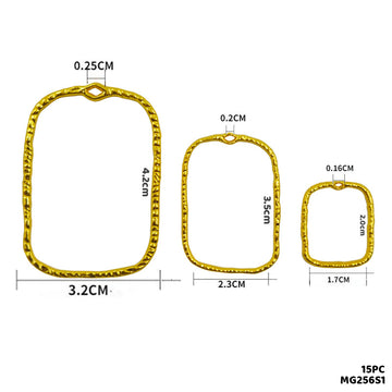 Gold Bezel Pendant Frames - Pack of 15 for Resin Jewellery