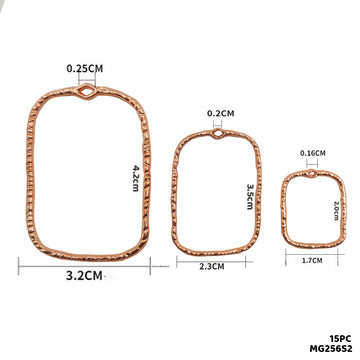 Rose Gold Bezel Pendant Frames - Pack of 15 for Resin Jewellery