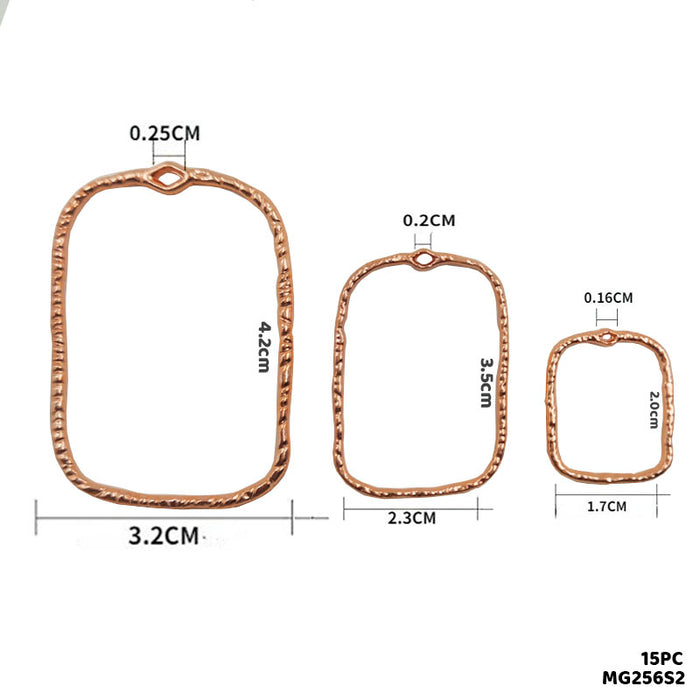 Rose Gold Bezel Pendant Frames - Pack of 15 for Resin Jewellery