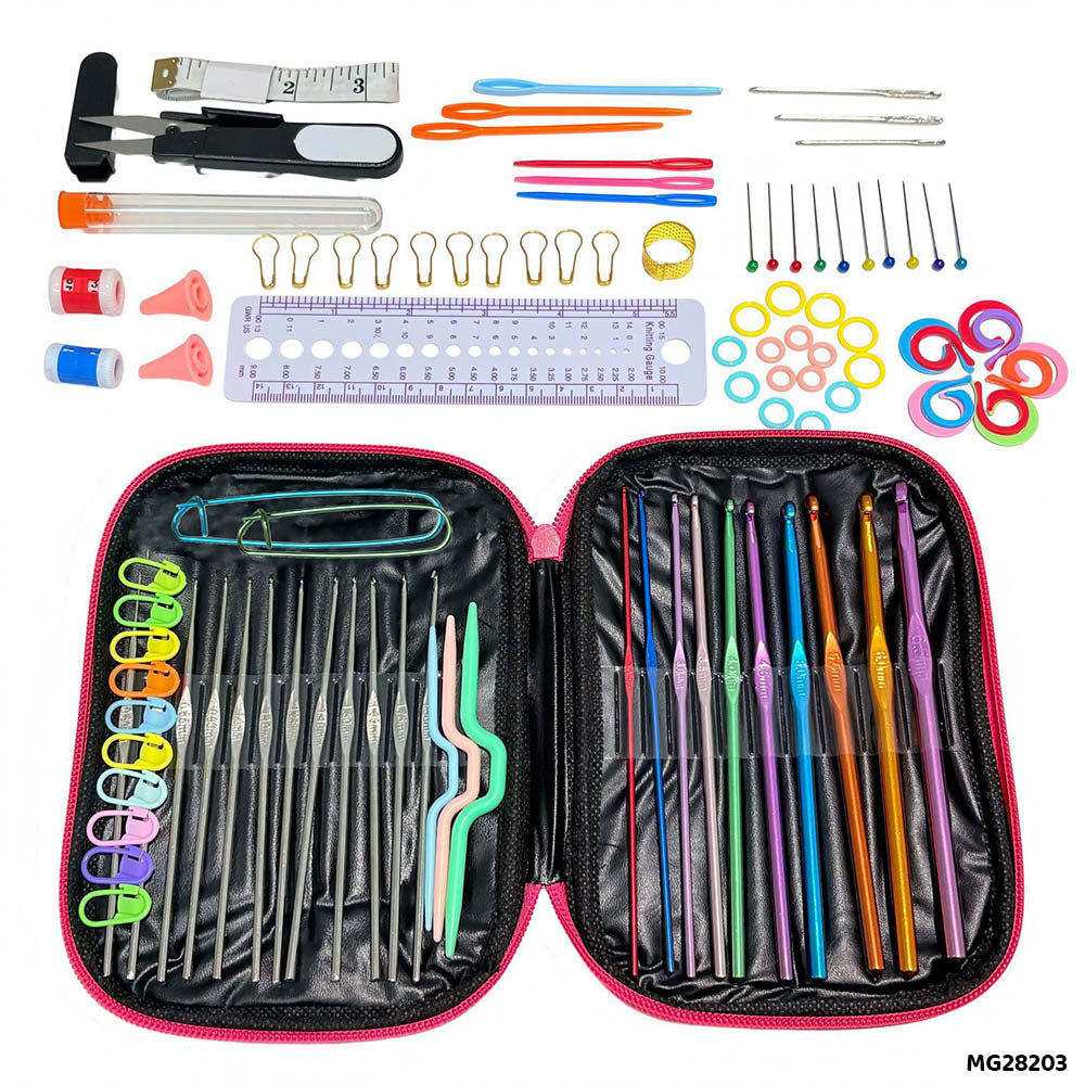 Knitting & Crochet Hook Needle Set - 127 Pcs Complete Kit
