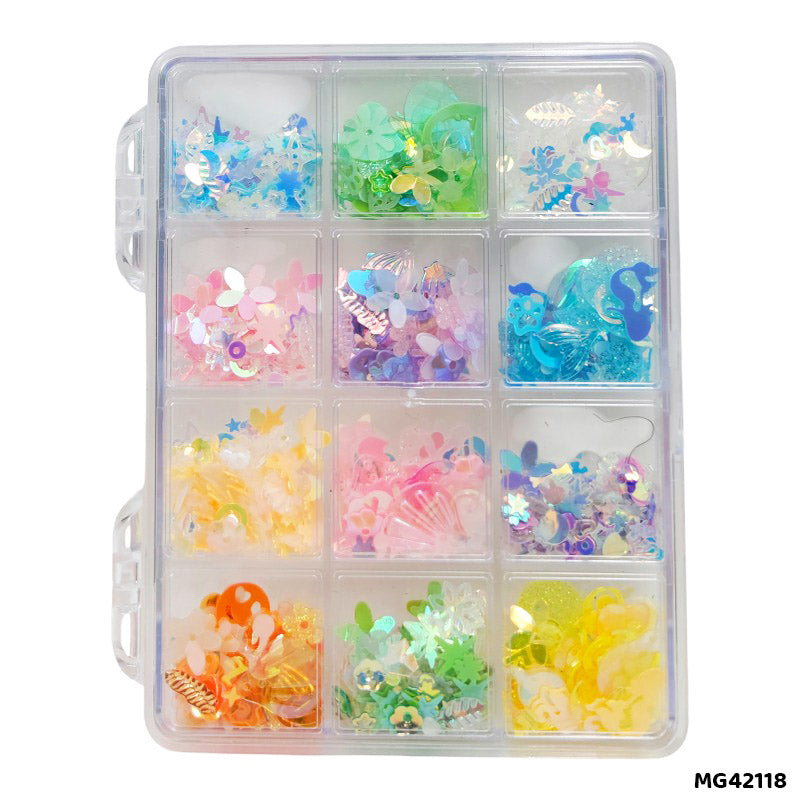 Resin Craft Sequins 12 Compartment Box