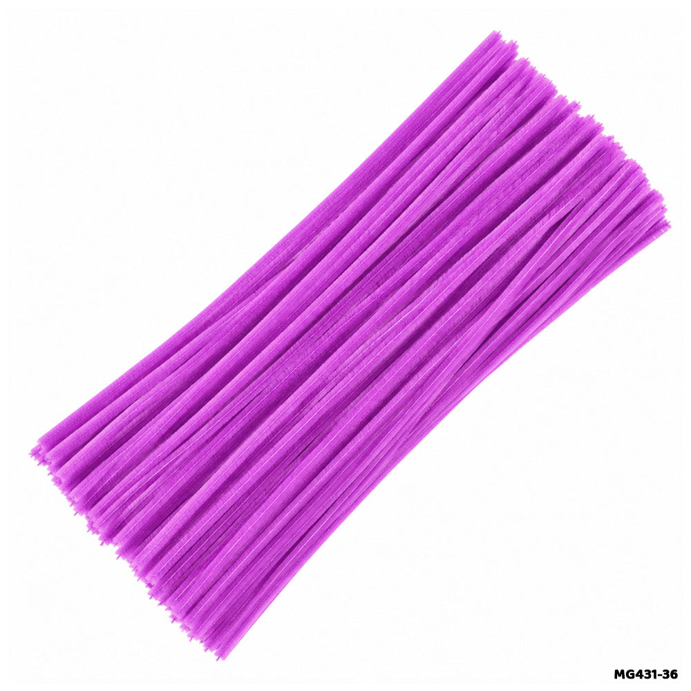 Chenille Pipe Cleaners - Pack of 100 Fuzzy Craft Sticks (Shade 16)
