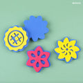 Kids Foam Stamp Set - 4 Pcs Design Stamps for Painting