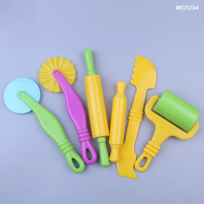 Plastic Clay Modelling Tool Set - 6 Pcs