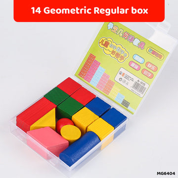 Mixed Craft Wood Blocks - 14 Pcs with Box