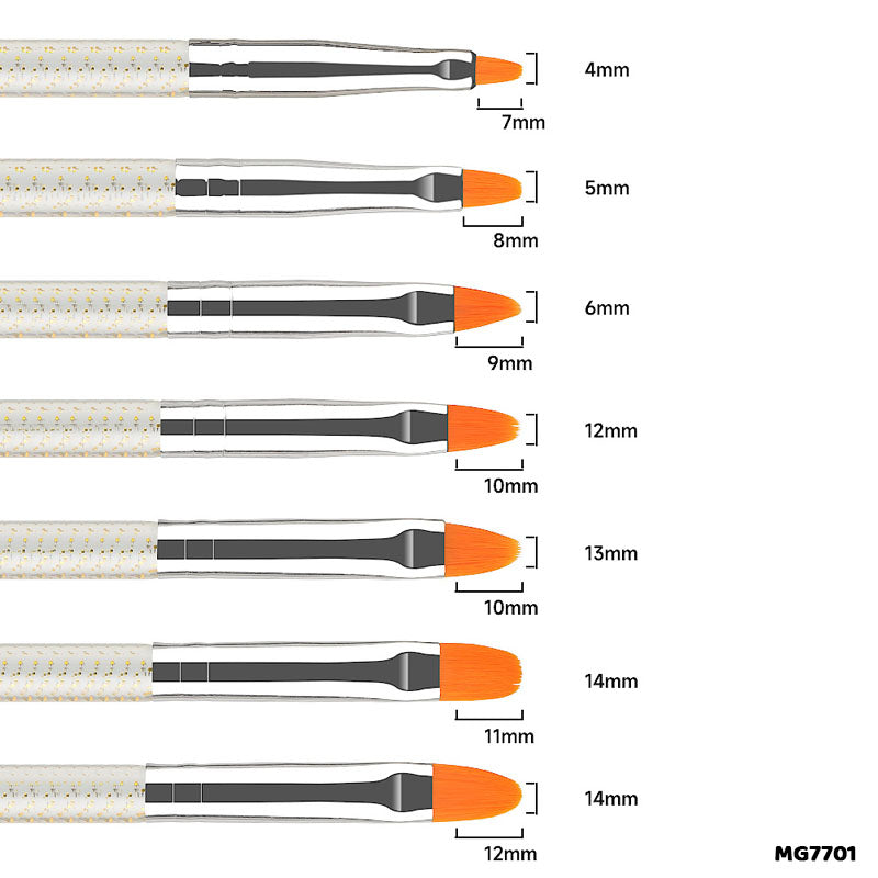 Paint Brush Set - 7 Pcs for Acrylic & Watercolour