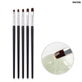 Brush Set with Black Handle - 5 Pcs for Painting