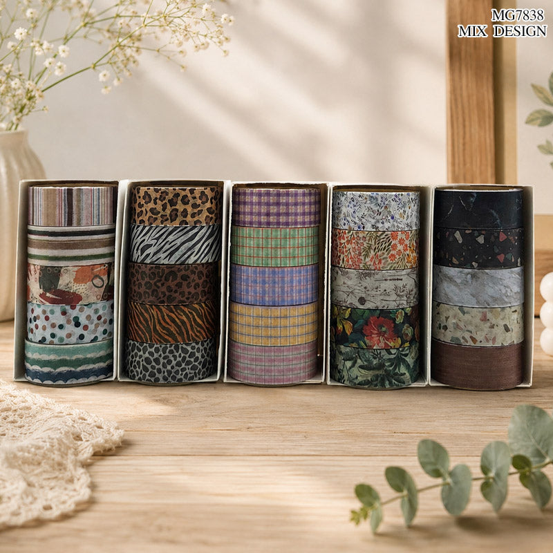 DIY Washi Tape Set - 5 Pcs Decorative Masking Tape