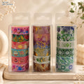 DIY Washi Tape Set - 6 Pcs Decorative Masking Tape