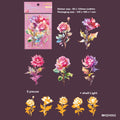 Mhzh002 Fantasy Flower Shel Light Deco Sticker 5Pc