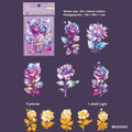 Mhzh005 Fantasy Flower Shel Light Deco Sticker 5Pc